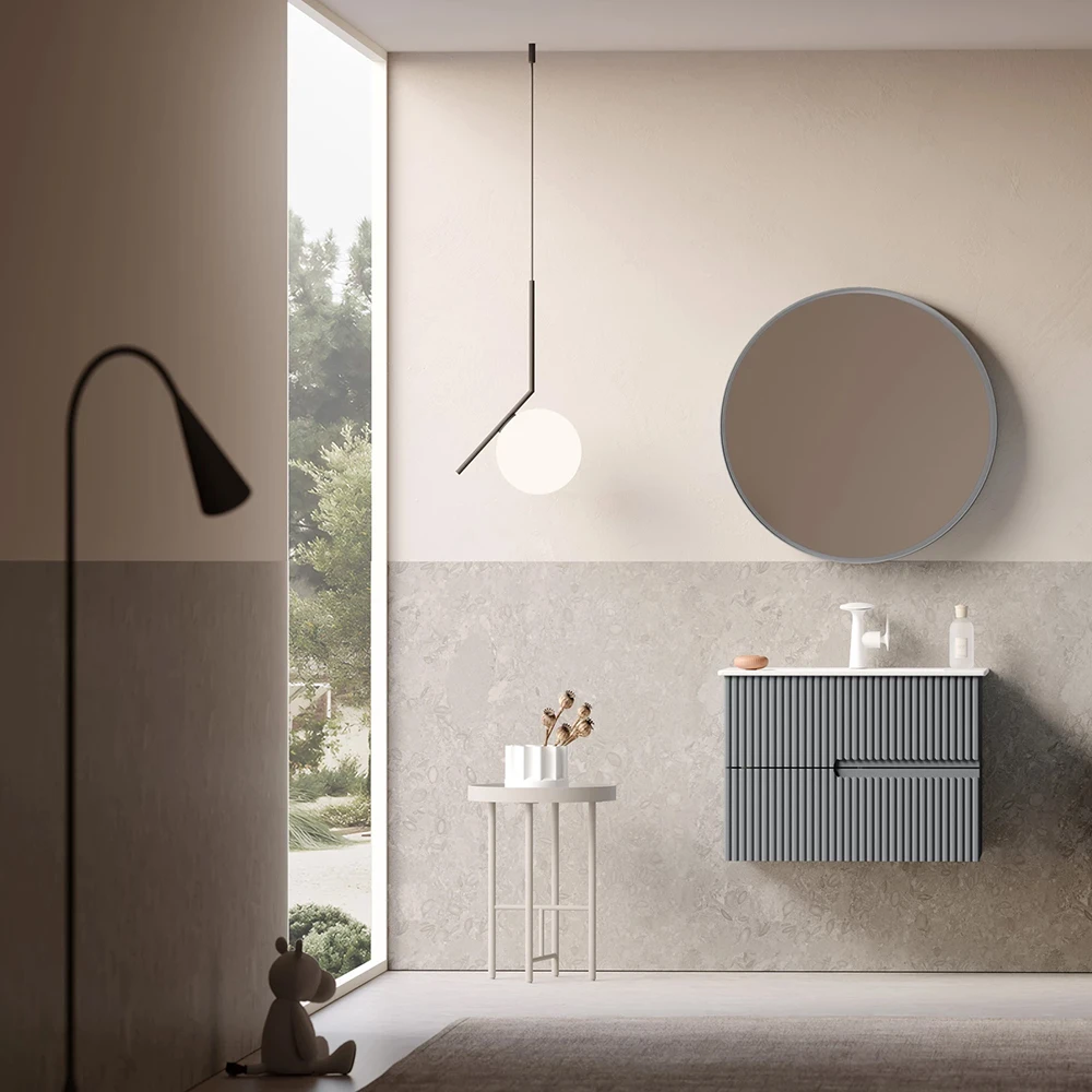 Orka Moonlight 70 Cm Mat Gri Banyo Dolabı Takımı - 5003384 2