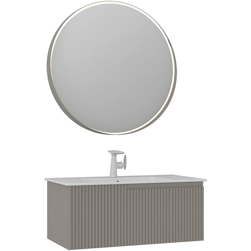 Orka Moonlight 90 Cm Mat Vizon Banyo Dolabı Takımı - 5006099