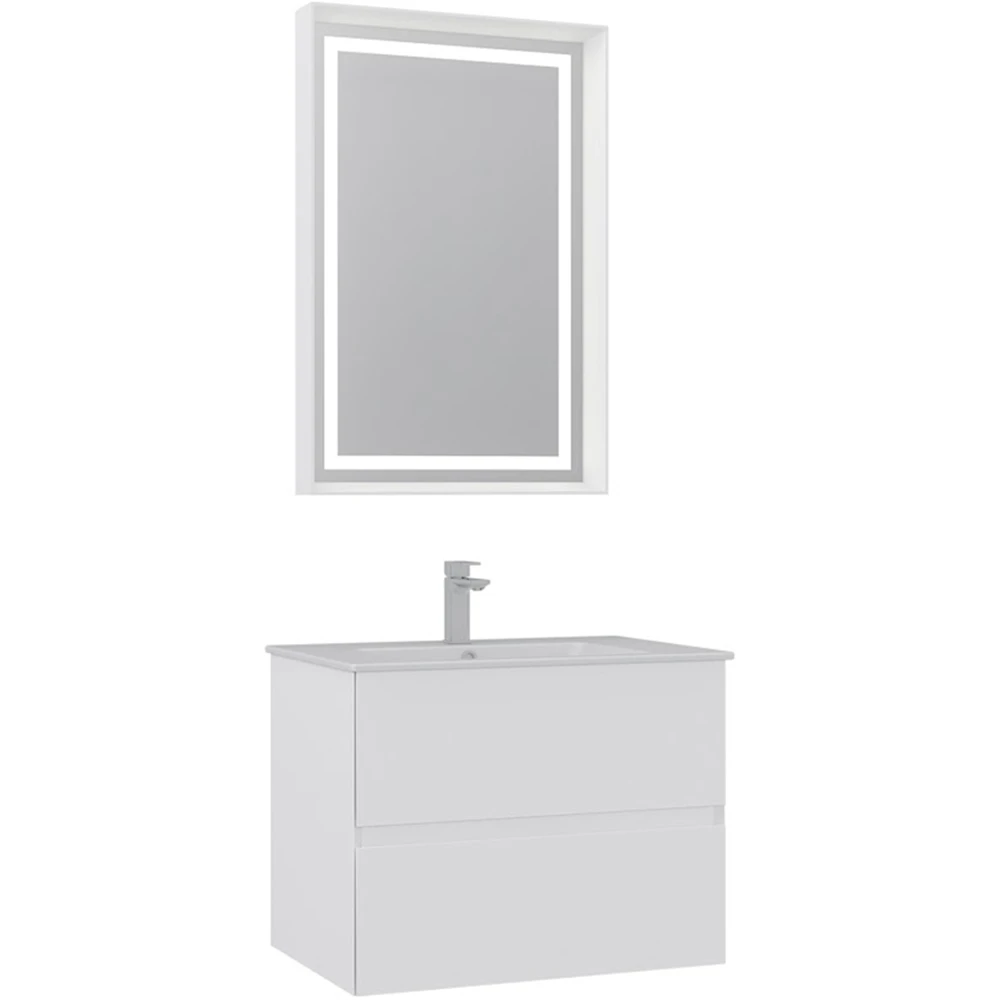 Orka Nest 70 Cm Mat Beyaz Banyo Dolabı Takımı