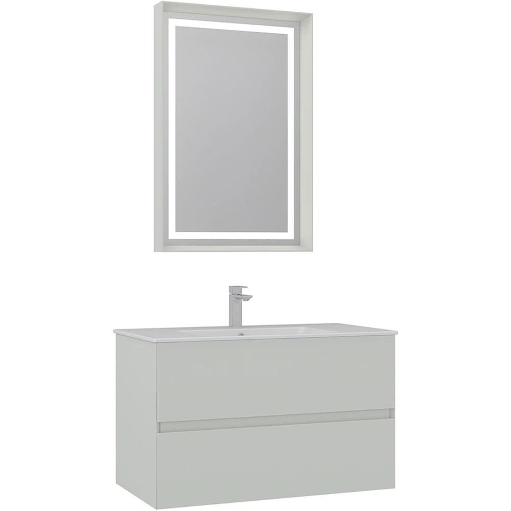 Orka Nest 90 Cm Mat Kaşmir Banyo Dolabı Takımı
