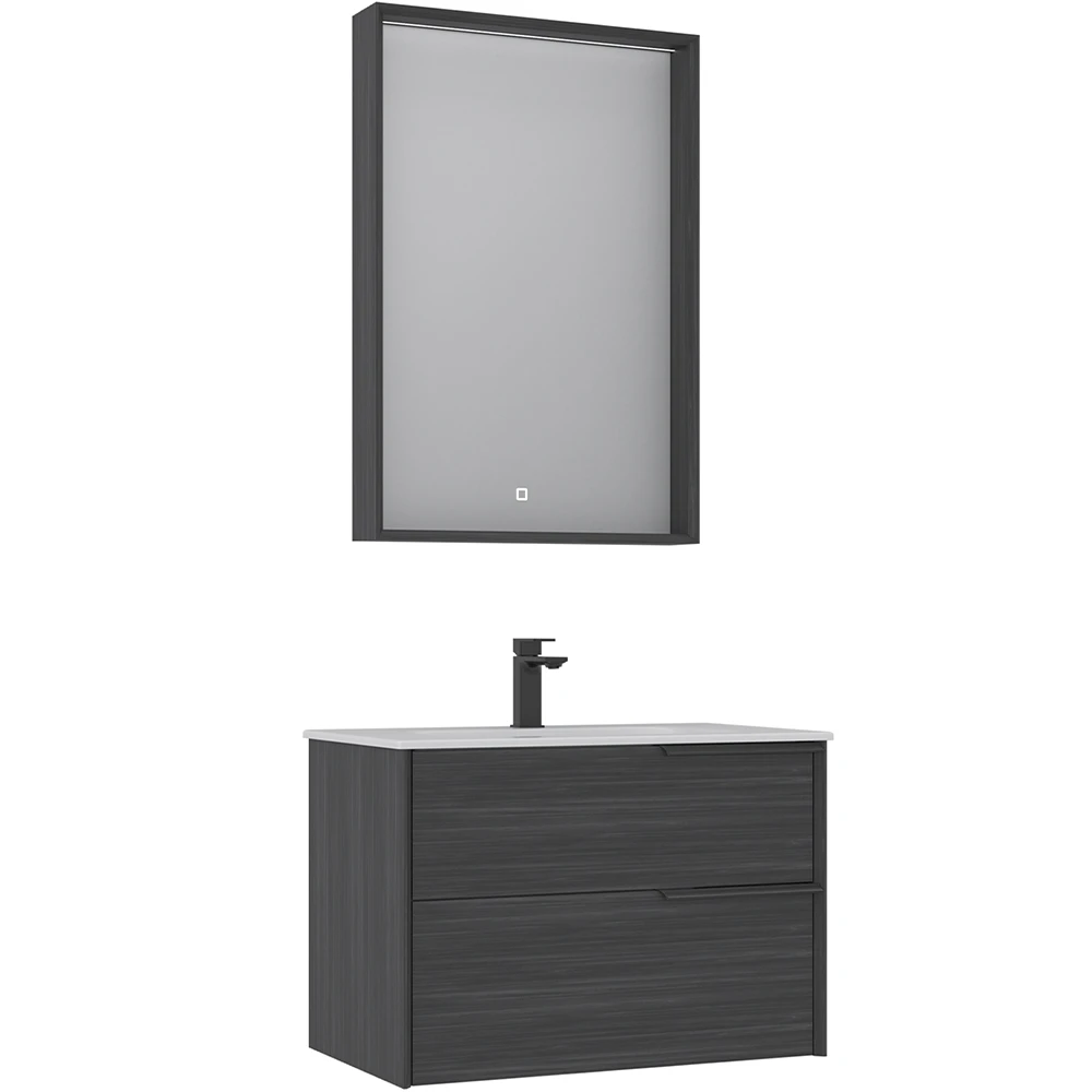 Orka Noventa 80 Cm Cabana Banyo Dolabı Takımı (Sağ)