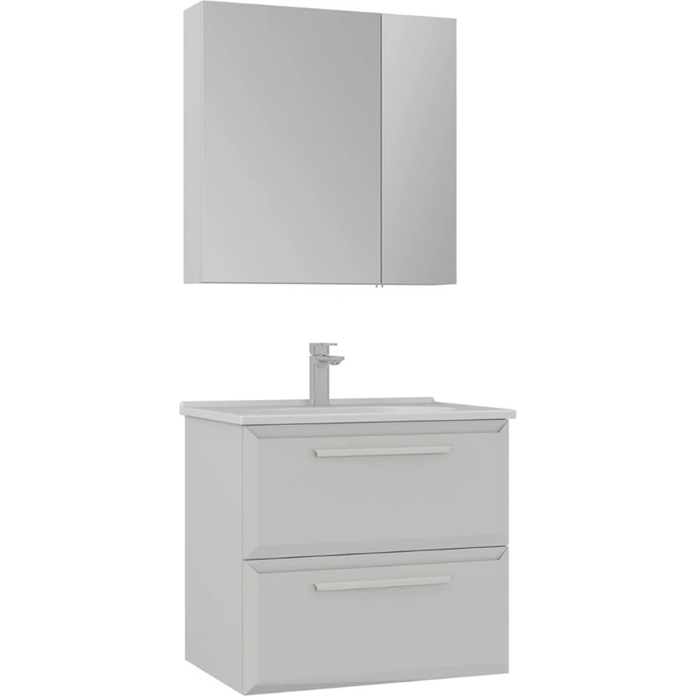 Orka Nuvola 65 Cm Parlak Kaşmir Banyo Dolabı Takımı