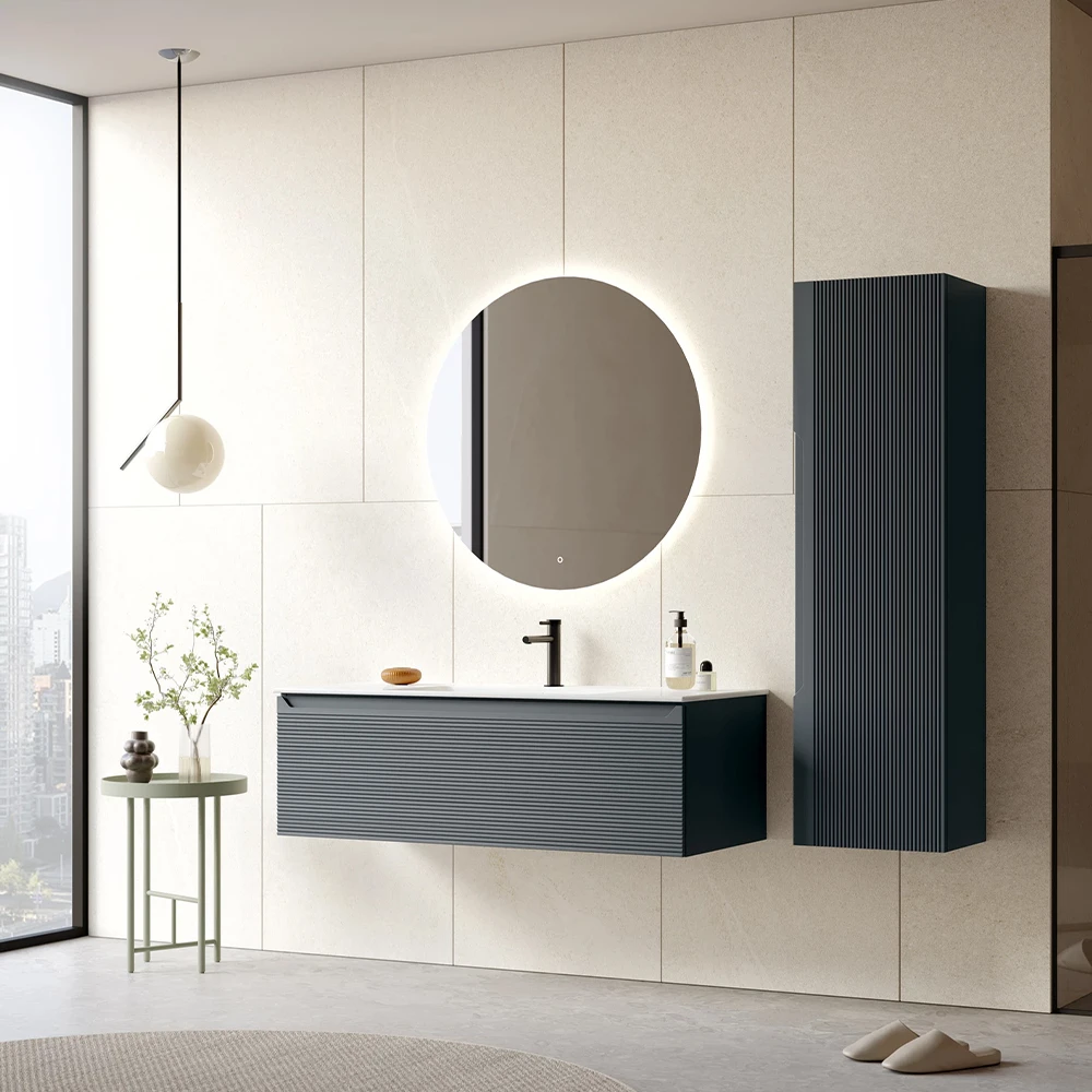 Orka Olbia 120 Cm Mat Antrasit Banyo Dolabı Takımı 3