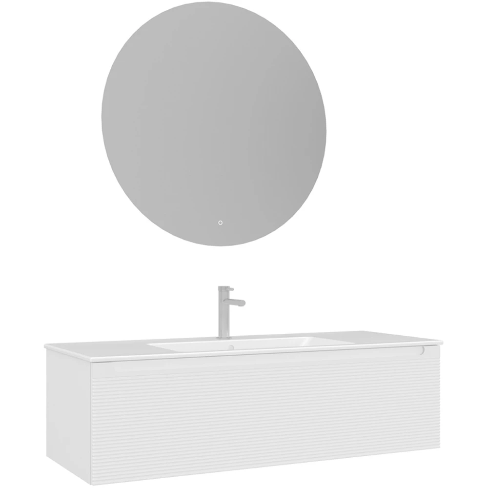 Orka Olbia 120 Cm Mat Beyaz Banyo Dolabı Takımı