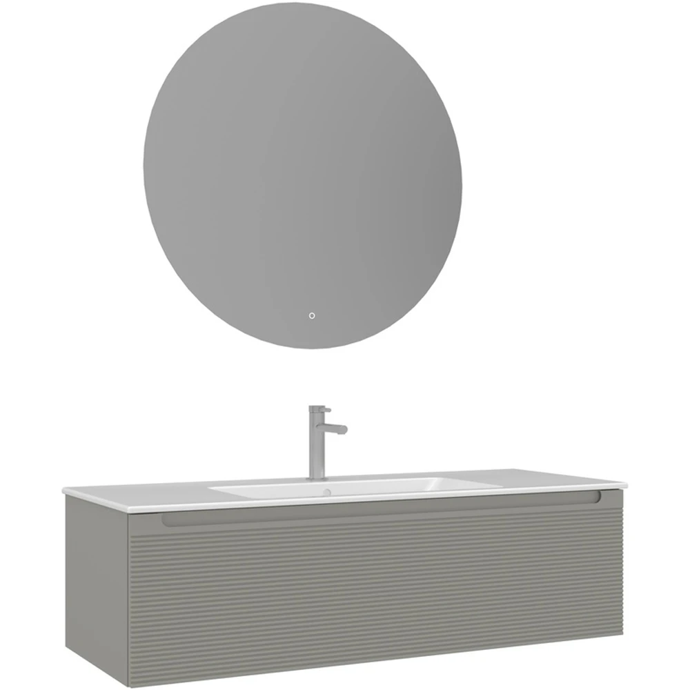 Orka Olbia 120 Cm Mat Kaşmir Banyo Dolabı Takımı
