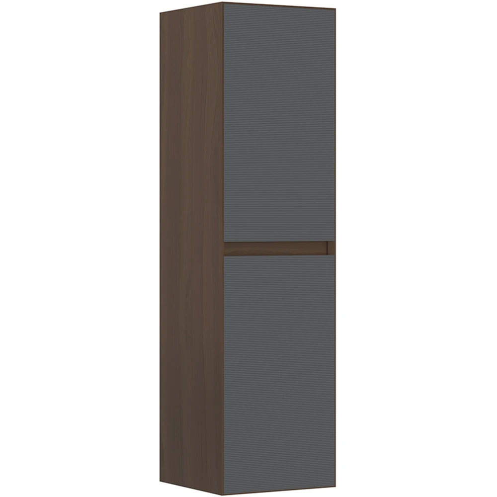 Orka Pacific 40 Cm Mat Gri-Moka Meşe Boy Dolabı (Sağ)