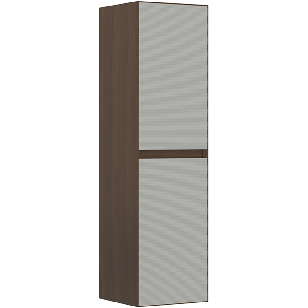 Orka Pacific 40 Cm Mat Kaşmir-Moka Meşe Boy Dolabı (Sol)