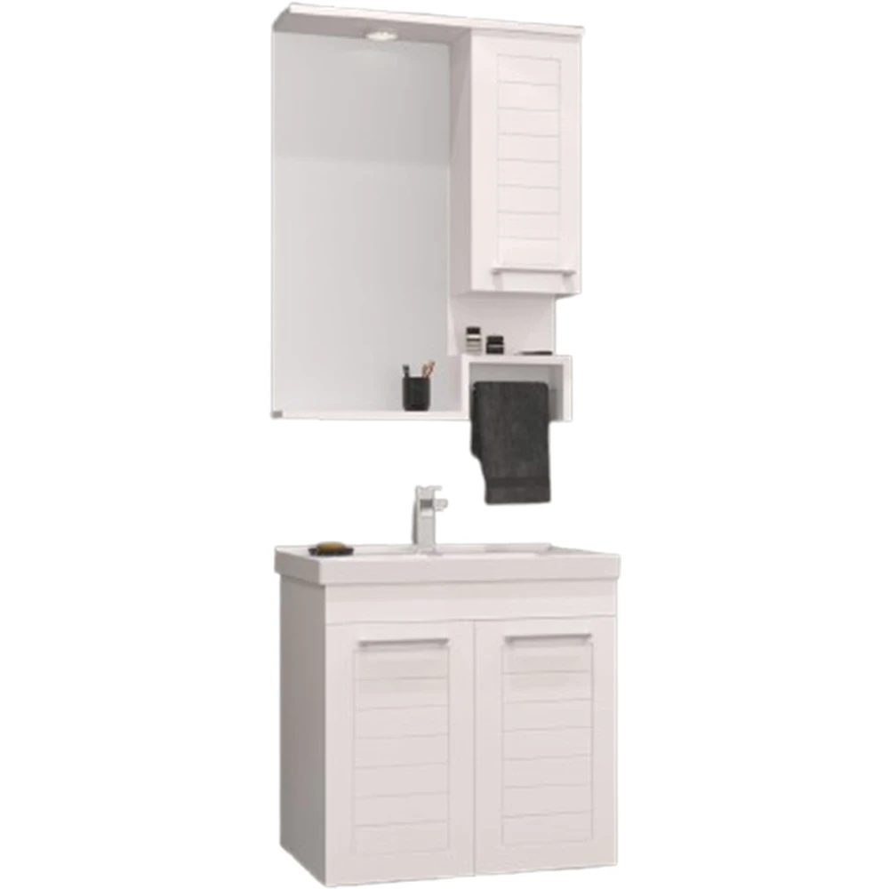 Orka Perge 65 Cm Beyaz Banyo Dolabı Takımı