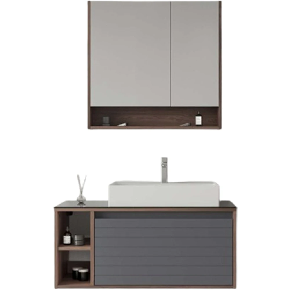 Orka Prato 100 Cm Navaro-Antrasit Banyo Dolabı Takımı