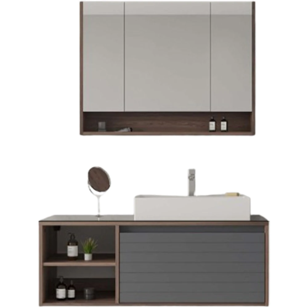 Orka Prato 120 Cm Navaro-Antrasit Banyo Dolabı Takımı