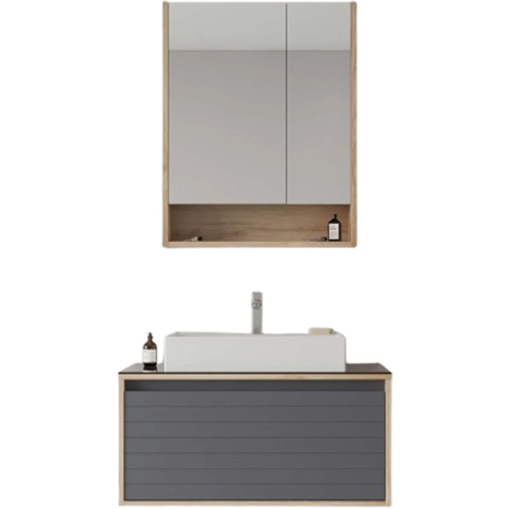 Orka Prato 80 Cm Legnano-Antrasit Banyo Dolabı Takımı