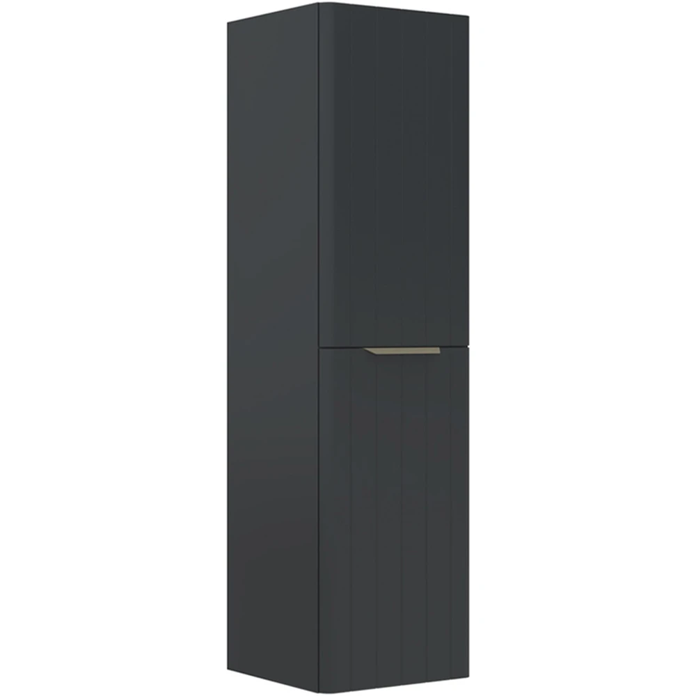 Orka Procida 40 Cm Sağ Mat Antrasit Boy Dolabı (Altın Kulp)