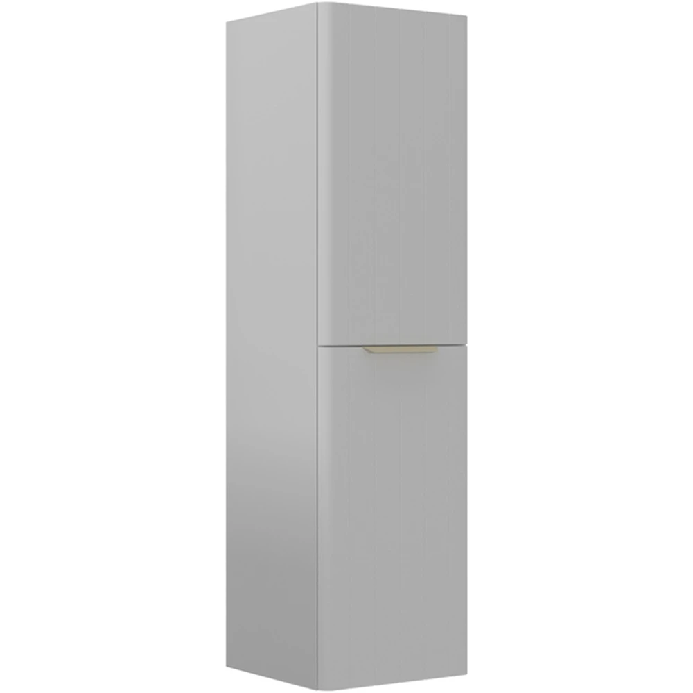Orka Procida 40 Cm Sol Mat Beyaz Boy Dolabı (Altın Kulp)