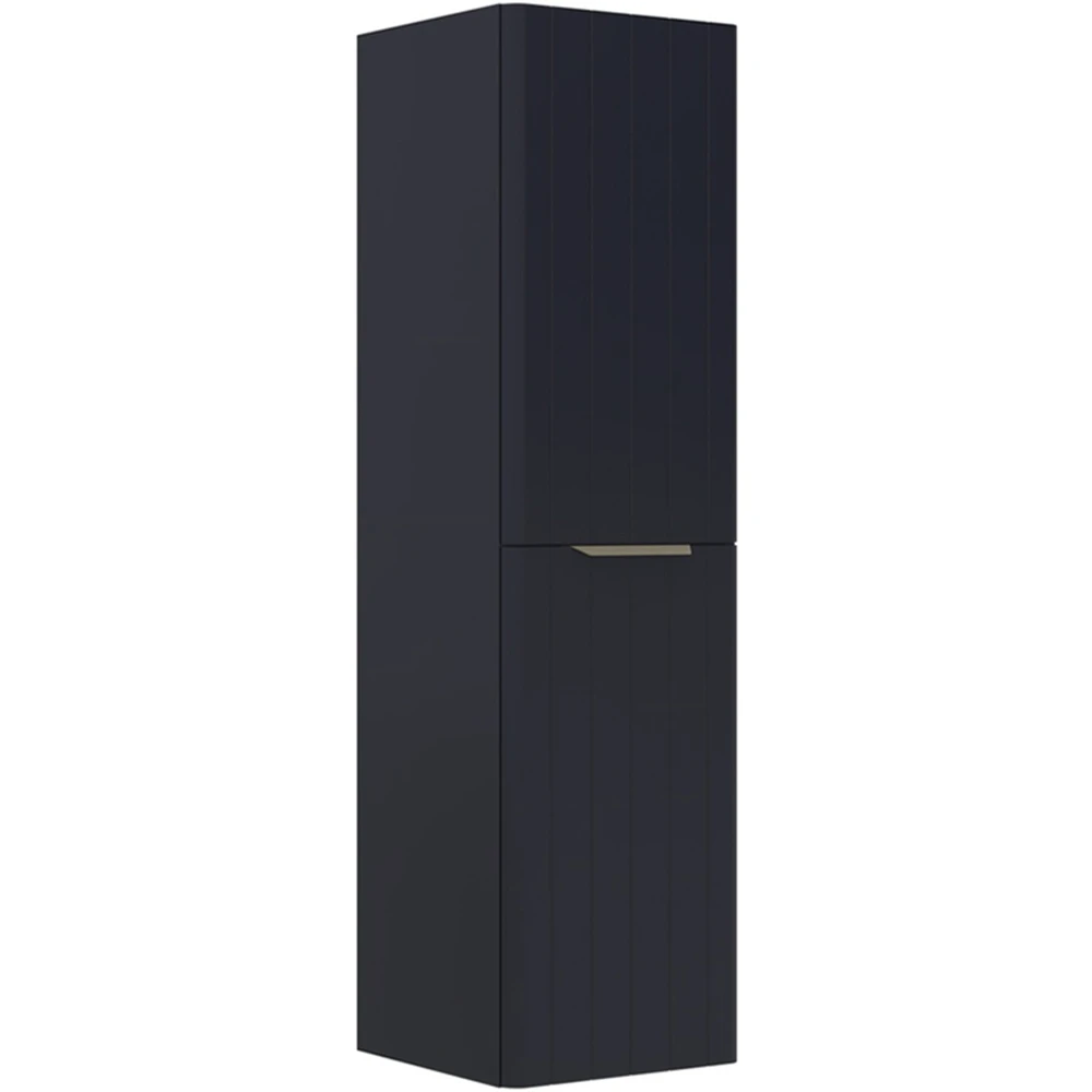 Orka Procida 40 Cm Sol Mat Lacivert Boy Dolabı (Altın Kulp)