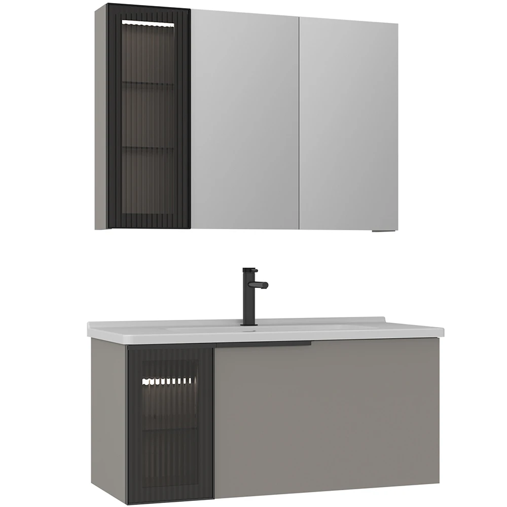 Orka Pure 100 Cm Mat Vizon Banyo Dolabı Takımı