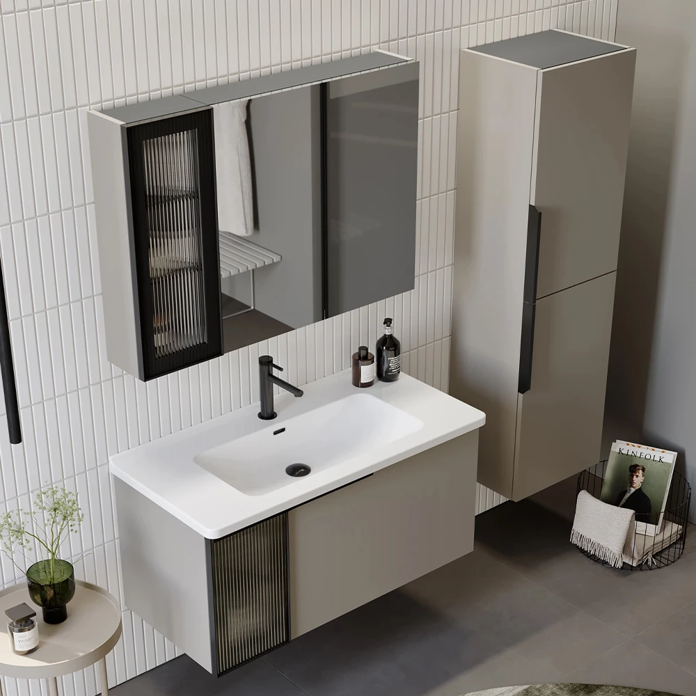 Orka Pure 100 Cm Mat Vizon Banyo Dolabı Takımı 3