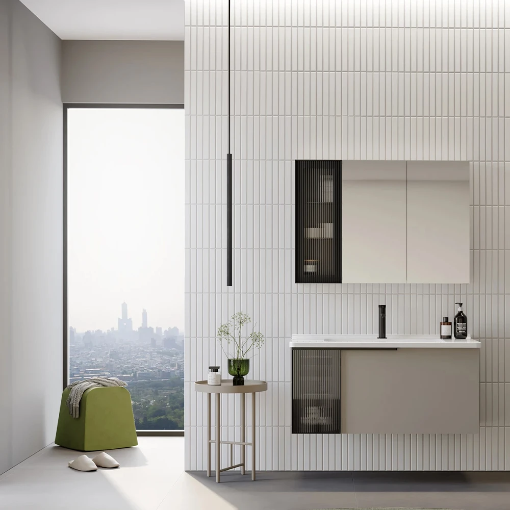 Orka Pure 100 Cm Mat Vizon Banyo Dolabı Takımı 2