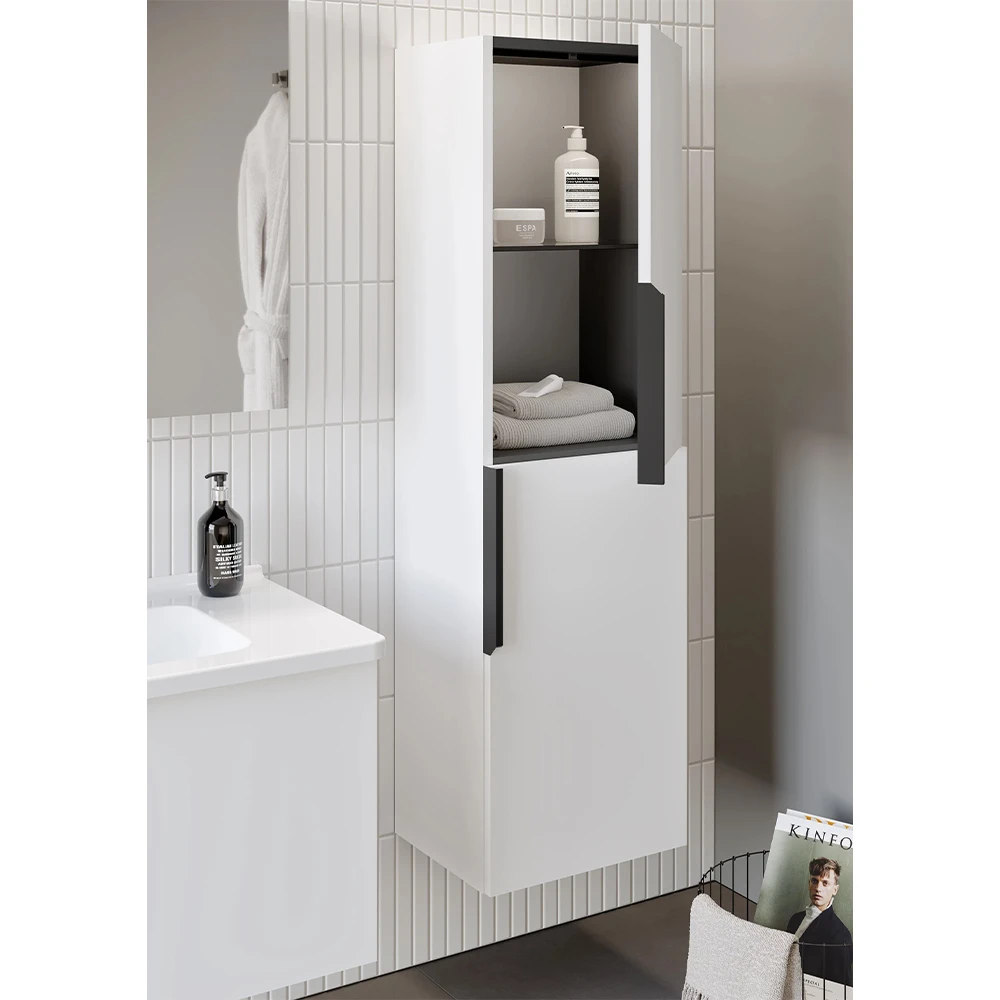 Orka Pure 40 Cm Mat Beyaz Boy Dolabı (Sol) 3