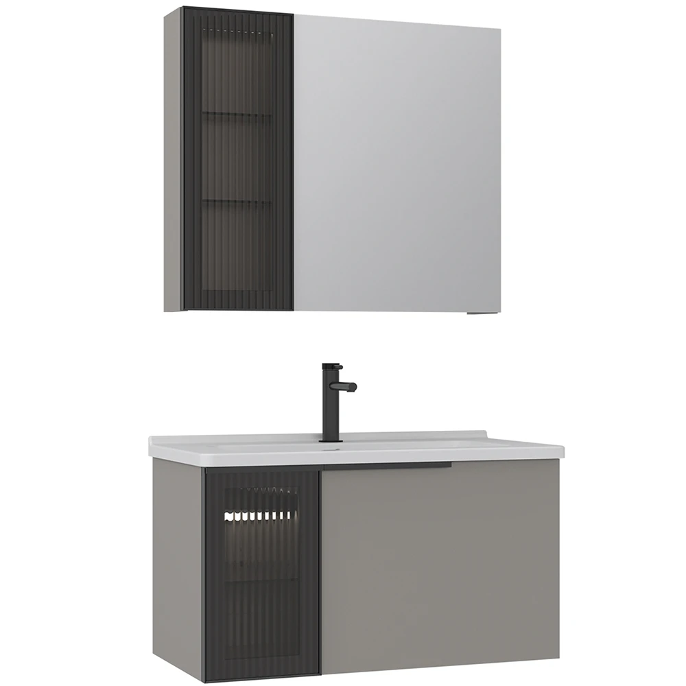 Orka Pure 80 Cm Mat Vizon Banyo Dolabı Takımı