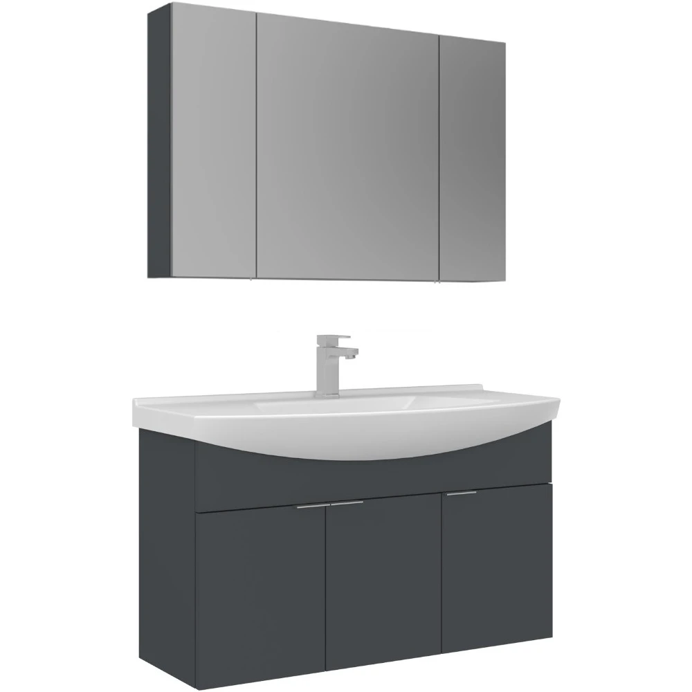 Orka Purus 100 Cm Antrasit Banyo Dolabı Takımı - 5008347