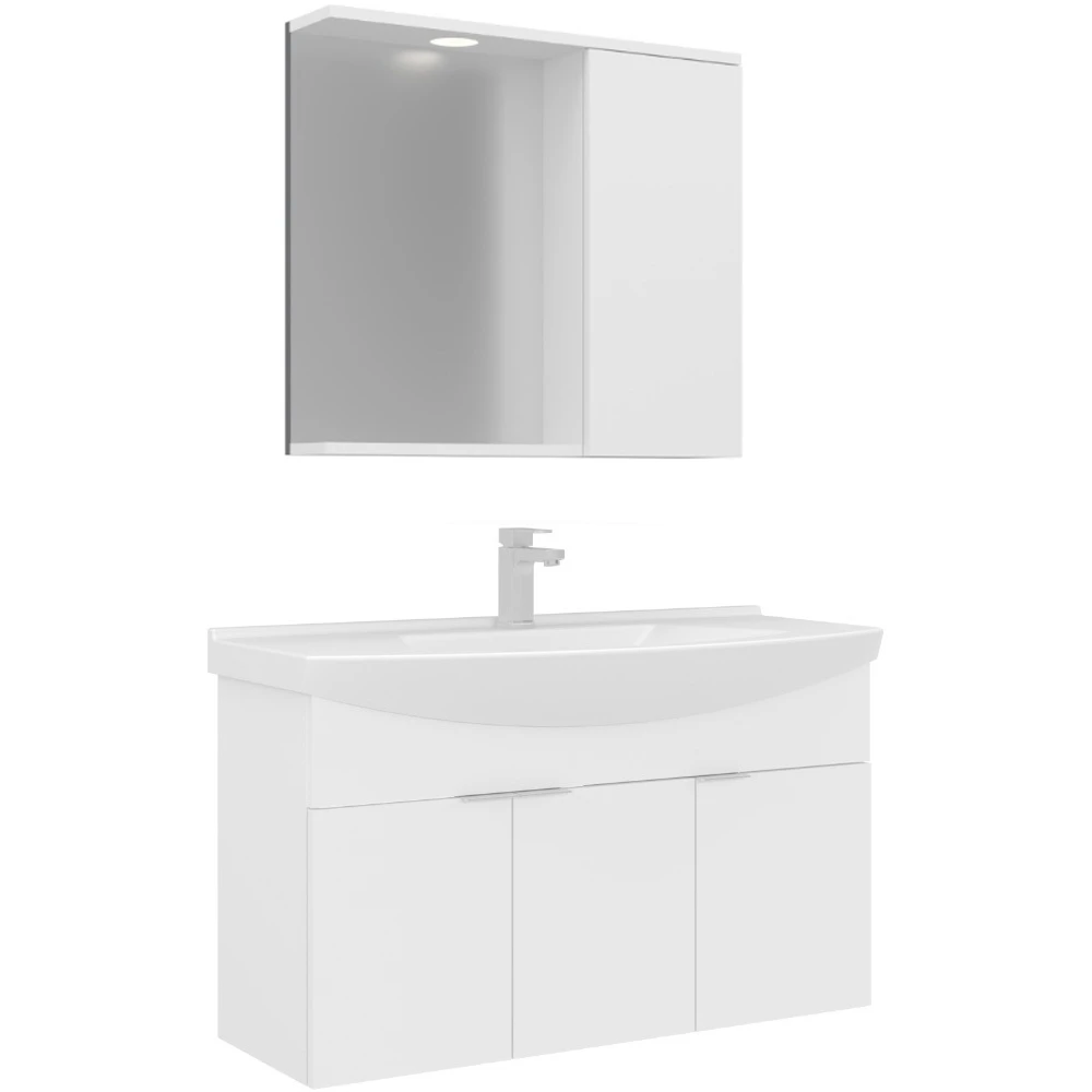 Orka Purus 100 Cm Beyaz Banyo Dolabı Takımı - 5007974