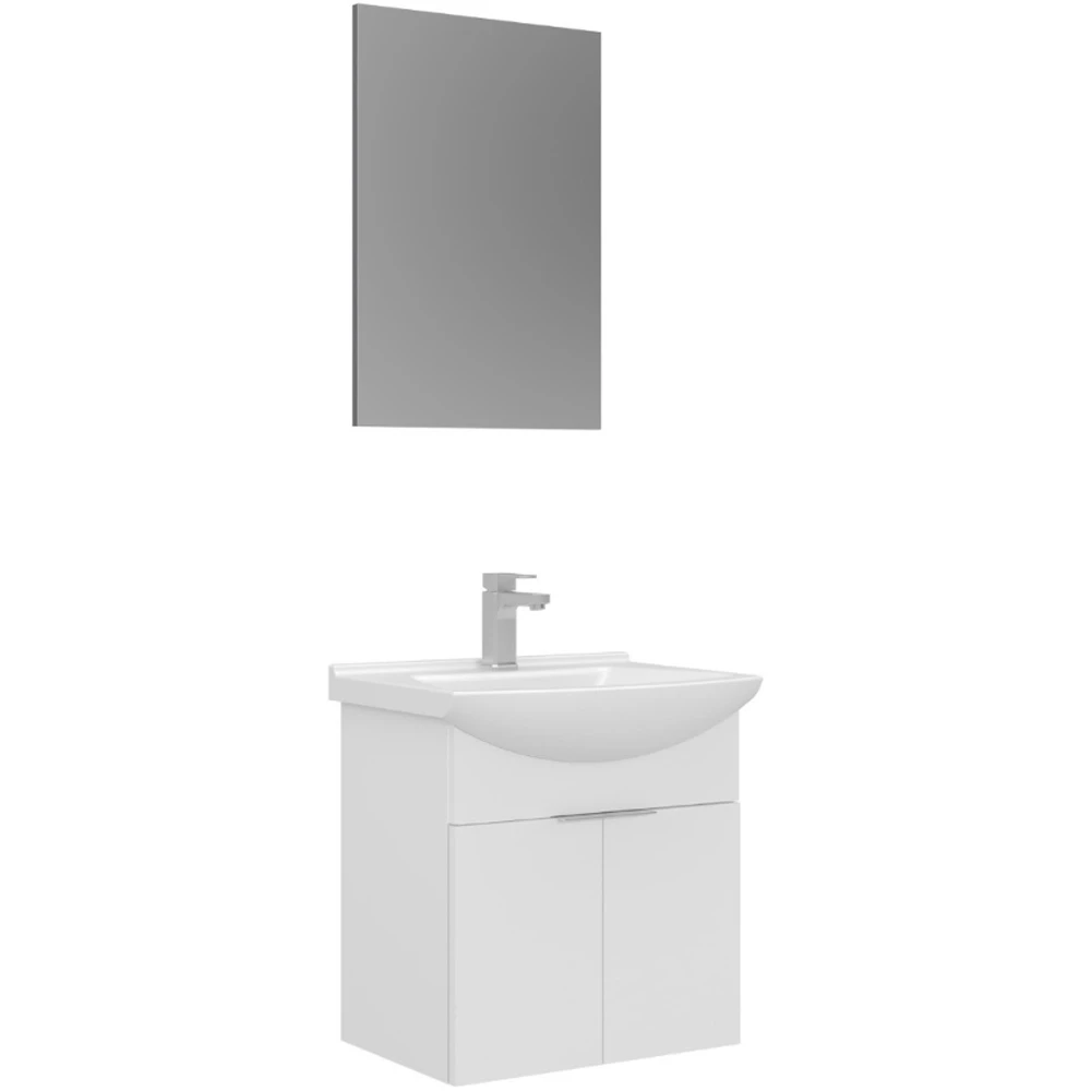 Orka Purus 55 Cm Beyaz Banyo Dolabı Takımı - 5008317