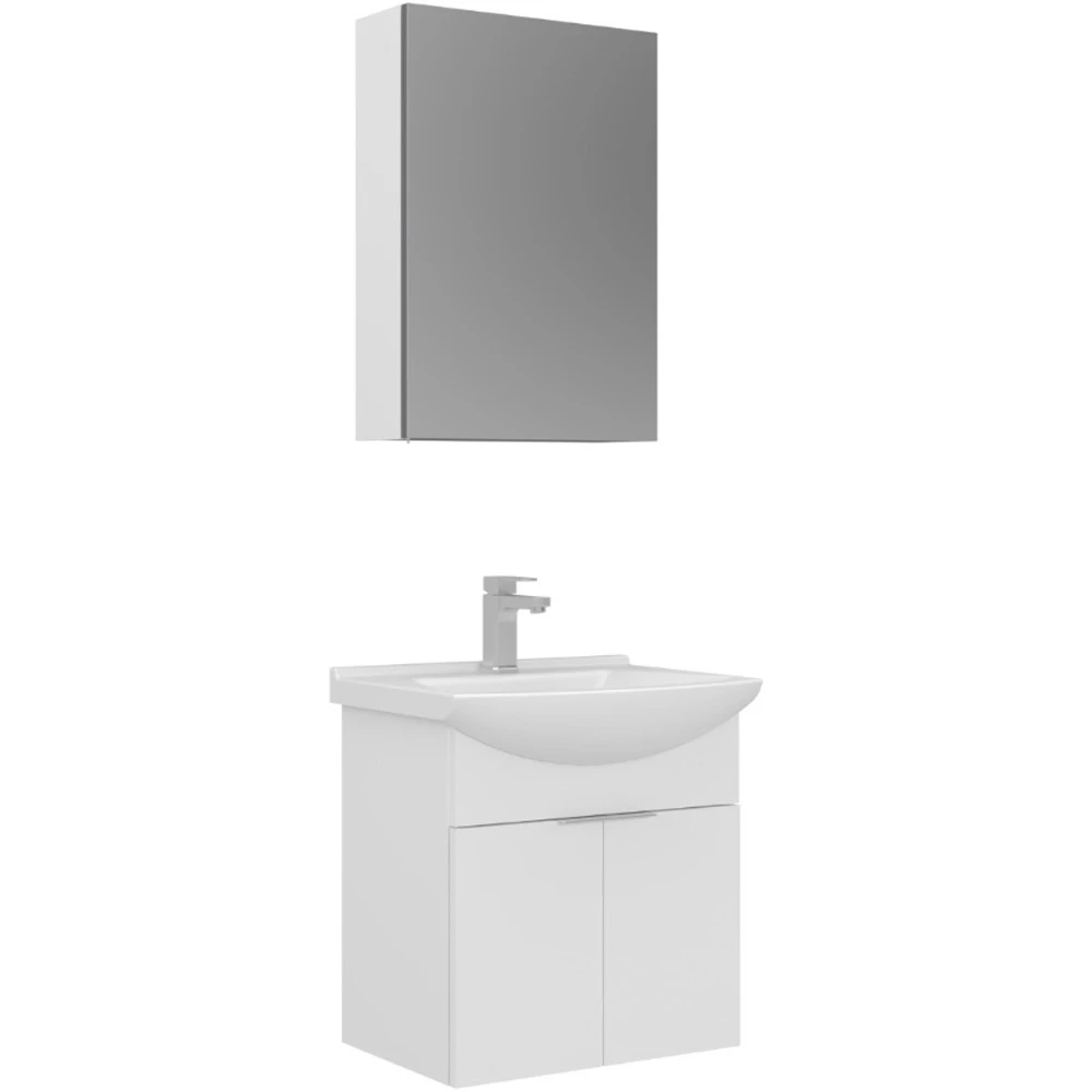 Orka Purus 55 Cm Beyaz Banyo Dolabı Takımı - 5008335