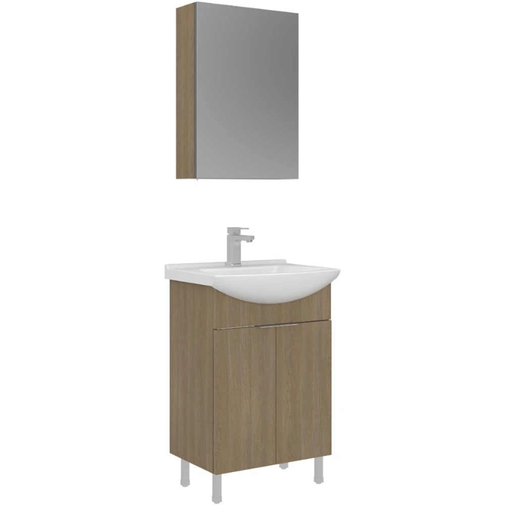 Orka Purus 55 Cm Budva Banyo Dolabı Takımı - 5008477