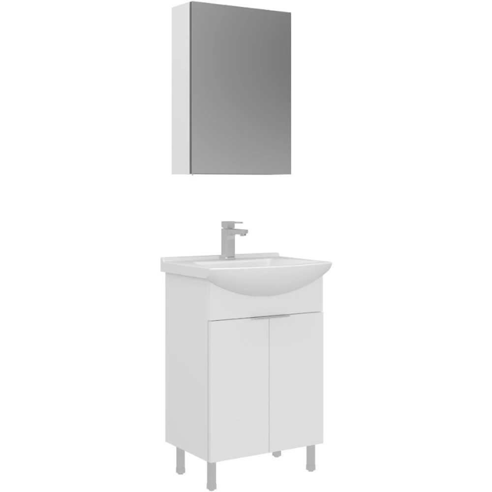 Orka Purus 55 Cm Parlak Beyaz Banyo Dolabı Takımı - 5008479