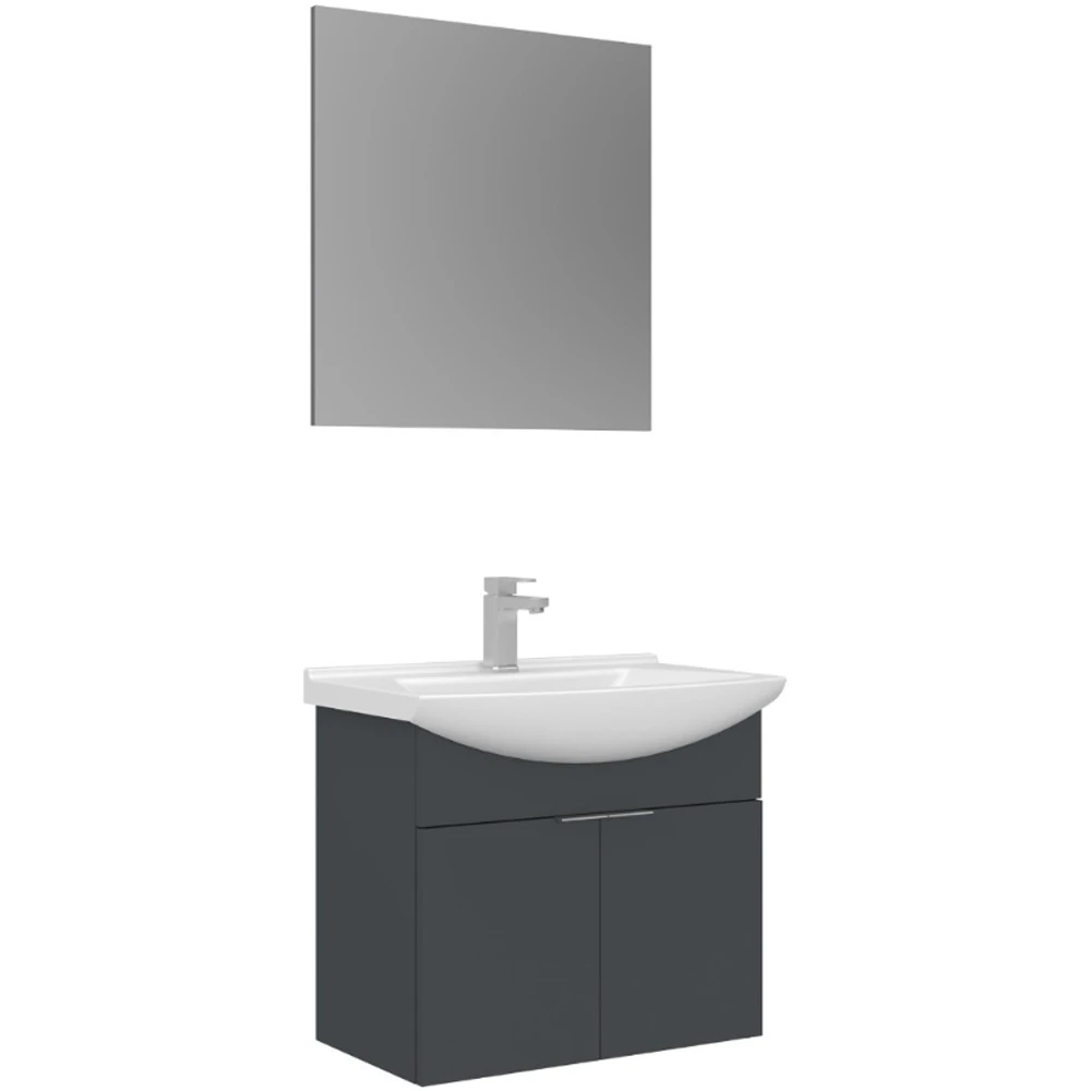 Orka Purus 65 Cm Antrasit Banyo Dolabı Takımı - 5008321