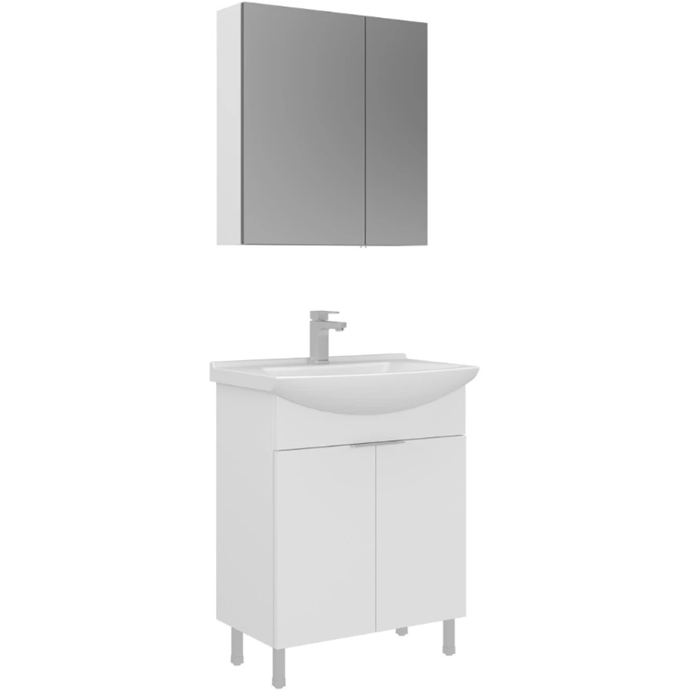 Orka Purus 65 Cm Parlak Beyaz Banyo Dolabı Takımı - 5008482
