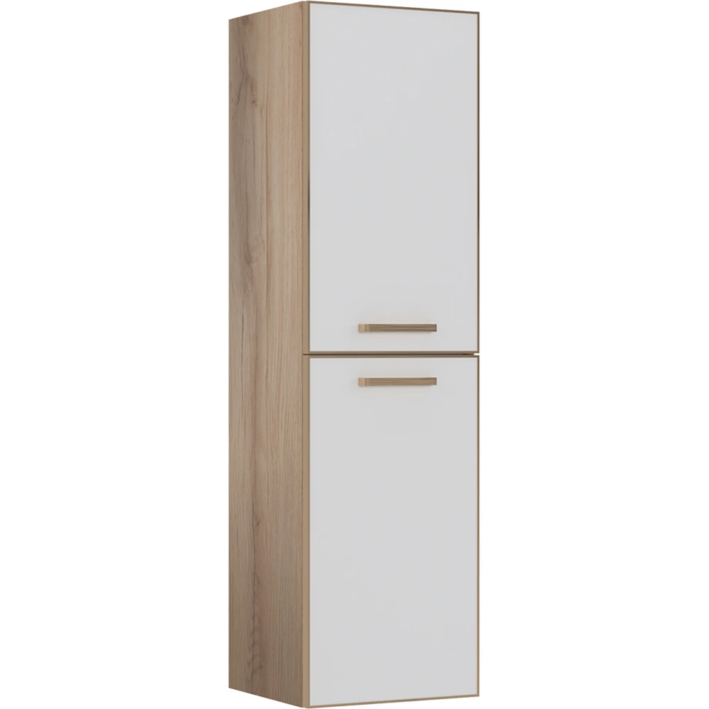 Orka Salerno 40 Cm Mat Beyaz-Legnano Boy Dolabı (Altın Kulp)