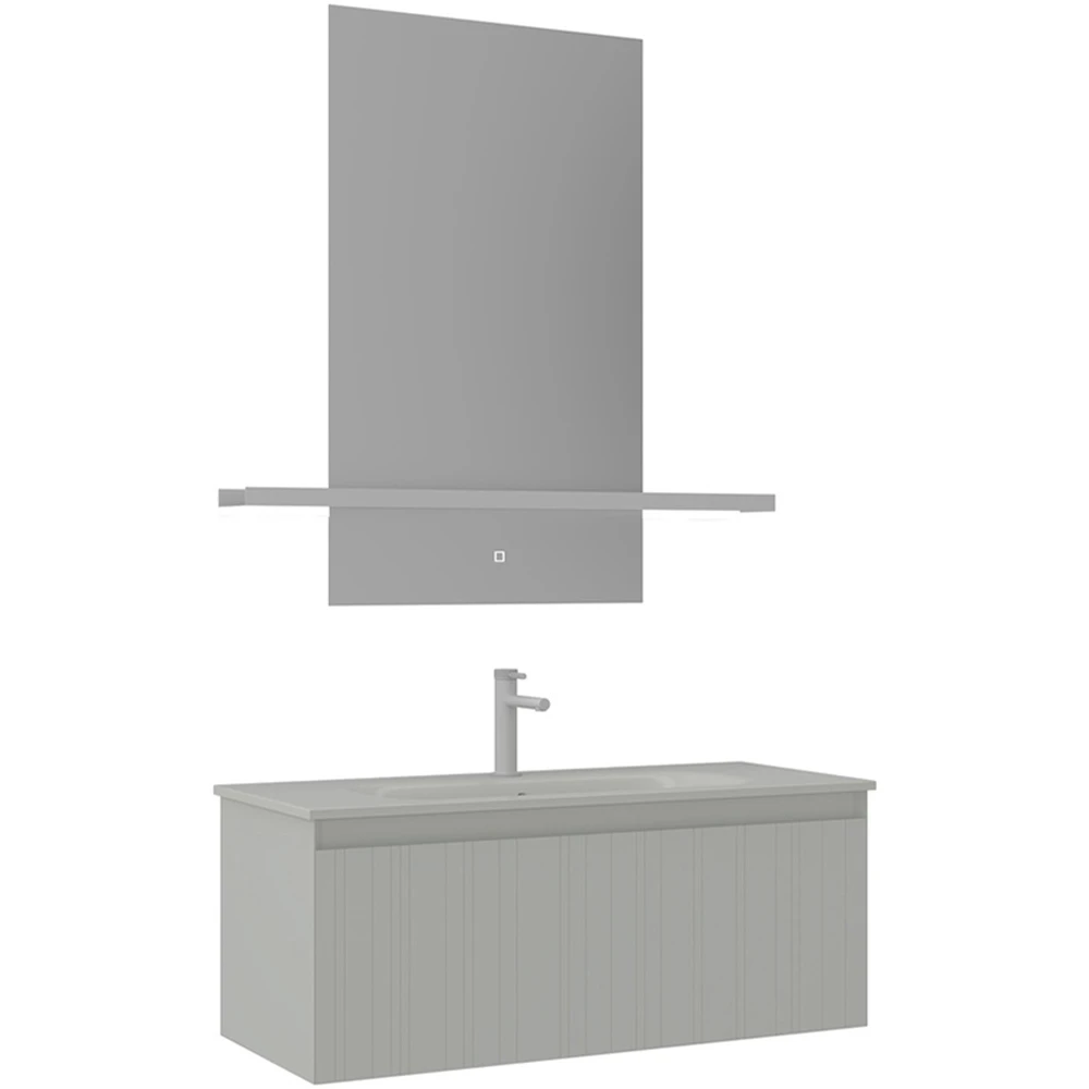 Orka Salina 100 Cm Mat Kaşmir Banyo Dolabı Takımı