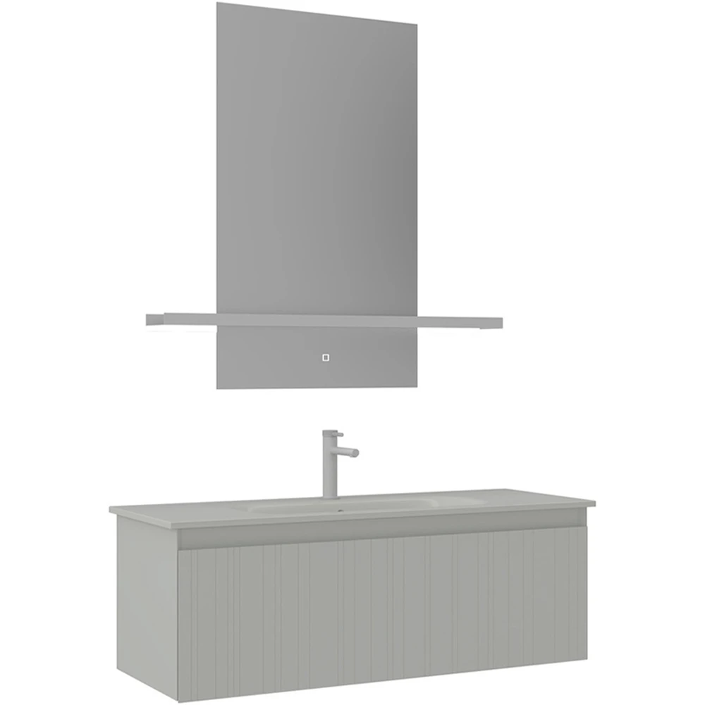 Orka Salina 120 Cm Mat Kaşmir Banyo Dolabı Takımı