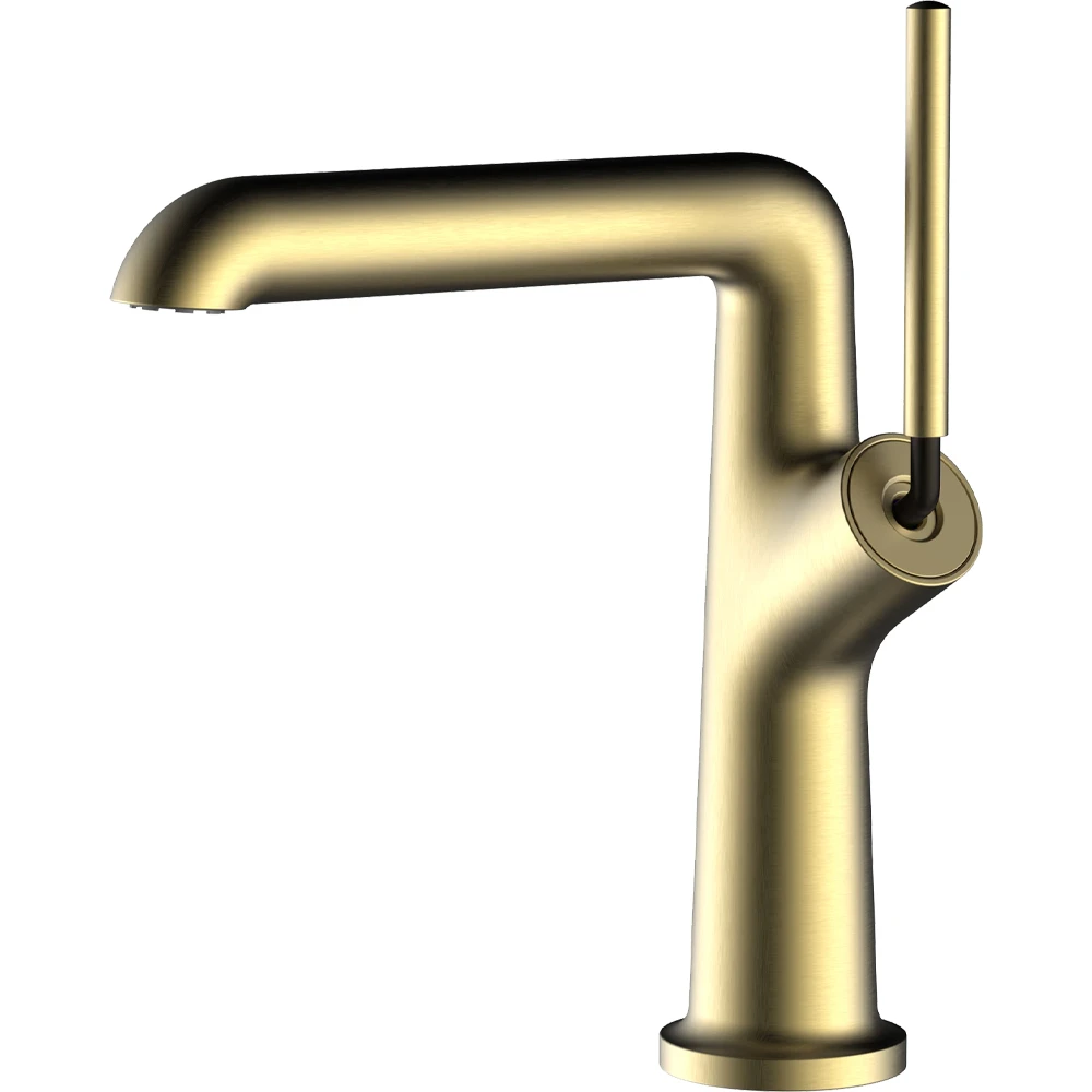 Orka Selena Fırçalı Altın Lavabo Bataryası