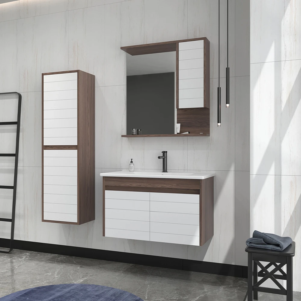 Orka Serra 85 Cm Beyaz-Navaro Banyo Dolabı Takımı 2