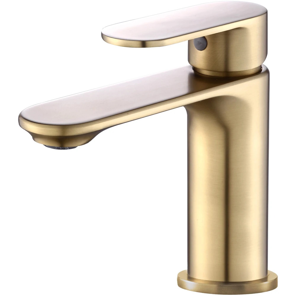 Orka Sharp Fırçalı Altın Lavabo Bataryası
