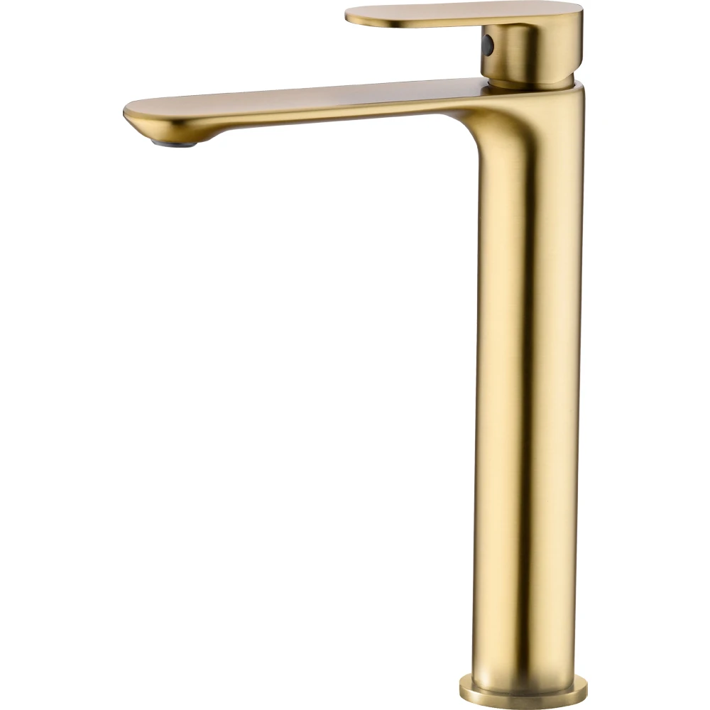 Orka Sharp Fırçalı Altın Yüksek Lavabo Bataryası