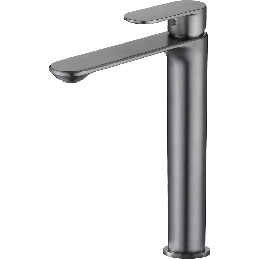 Orka Sharp Fırçalı Gri Yüksek Lavabo Bataryası