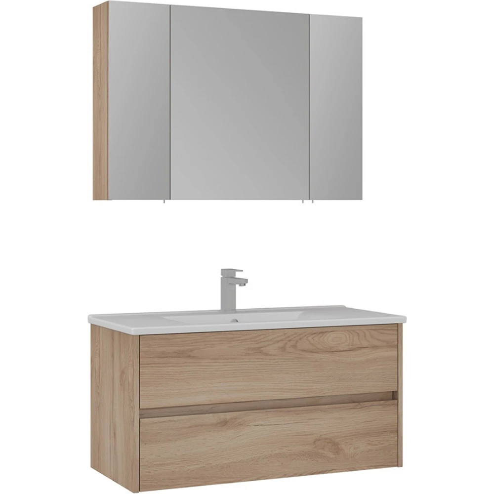 Orka Side 100 Cm Çekmeceli Legnano Banyo Dolabı Takımı