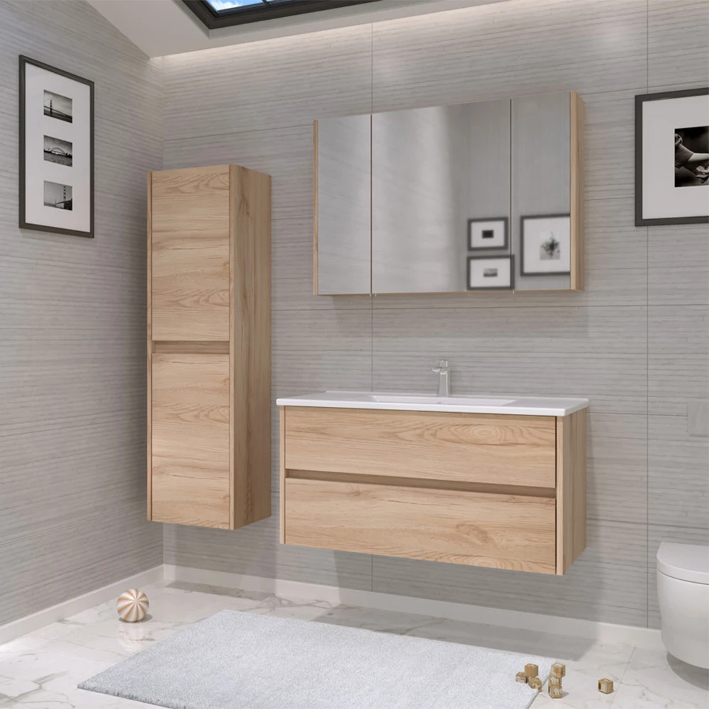 Orka Side 100 Cm Çekmeceli Legnano Banyo Dolabı Takımı 2
