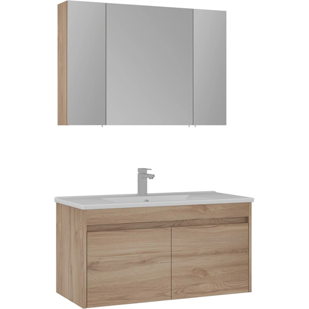 Orka Side 100 Cm Kapaklı Legnano Banyo Dolabı Takımı