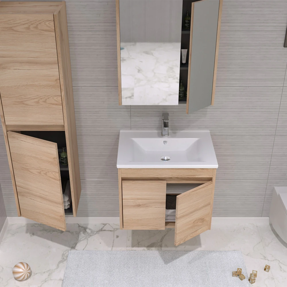 Orka Side 65 Cm Kapaklı Legnano Banyo Dolabı Takımı 2