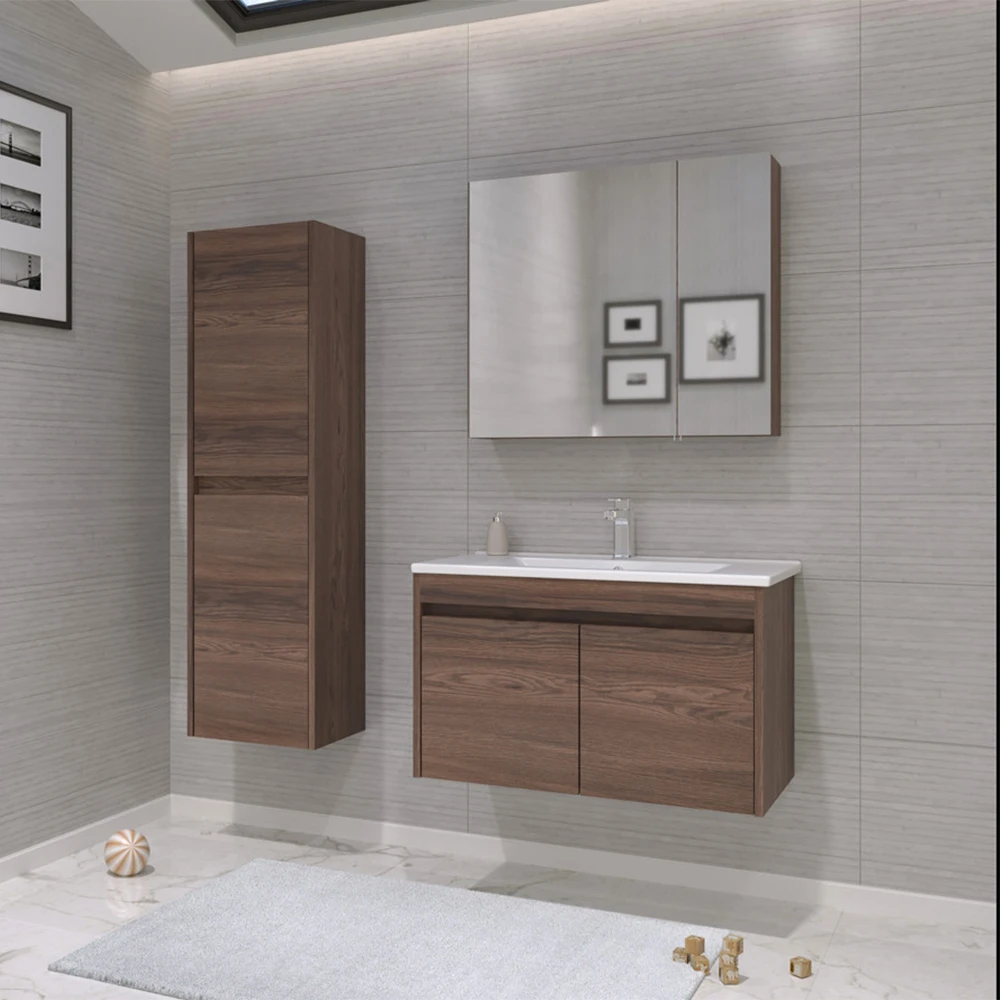 Orka Side 85 Cm Kapaklı Navaro Banyo Dolabı Takımı 2