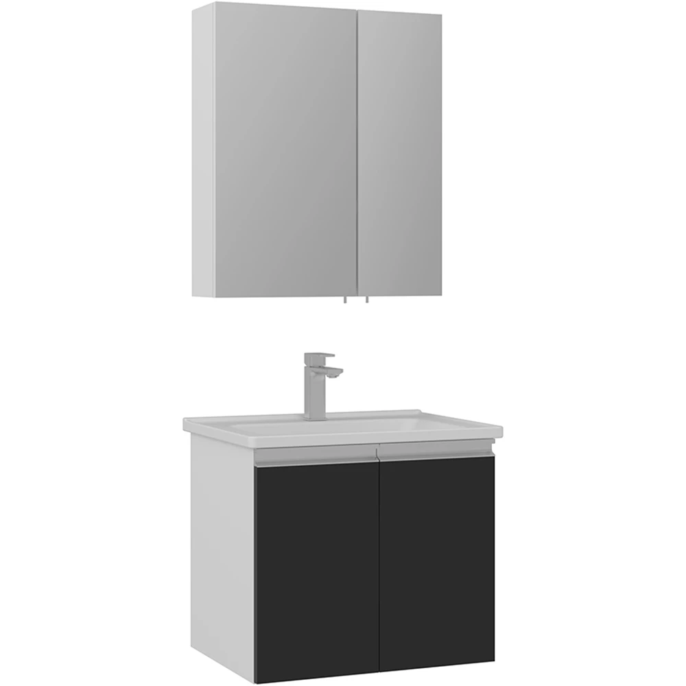 Orka Terme 60 Cm Siyah Banyo Dolabı Takımı