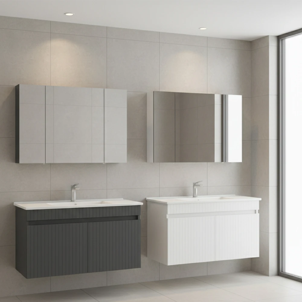 Orka Tivoli 100 Cm Mat Beyaz Banyo Dolabı Takımı 2