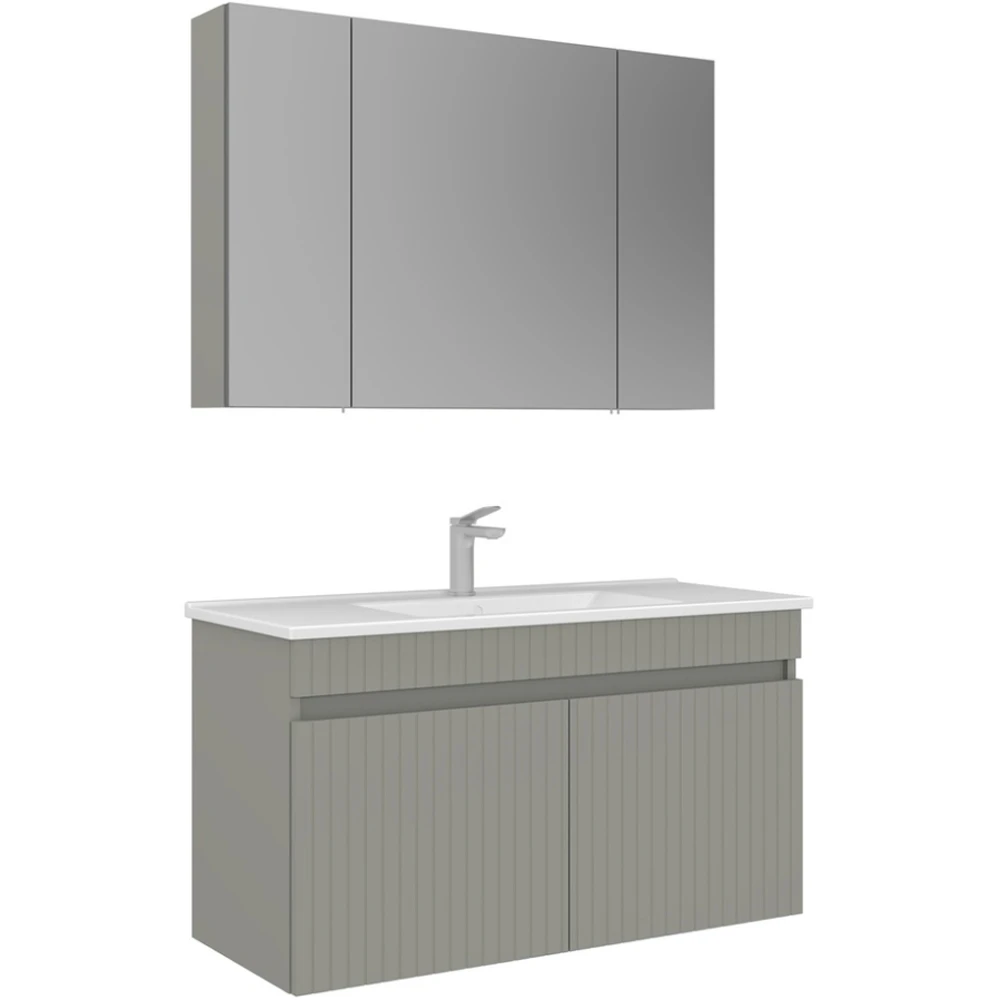 Orka Tivoli 100 Cm Mat Kaşmir Banyo Dolabı Takımı
