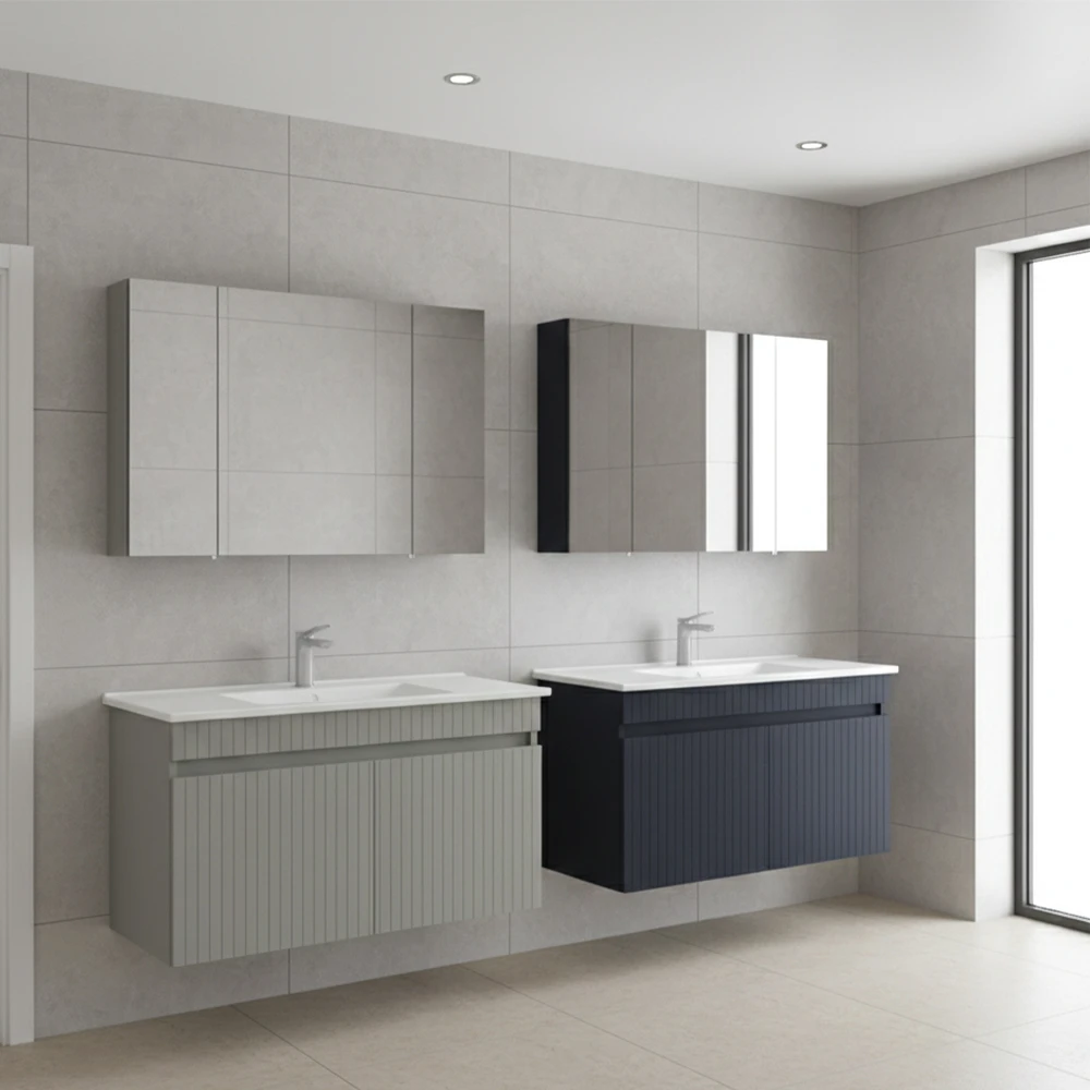 Orka Tivoli 100 Cm Mat Lacivert Banyo Dolabı Takımı 2