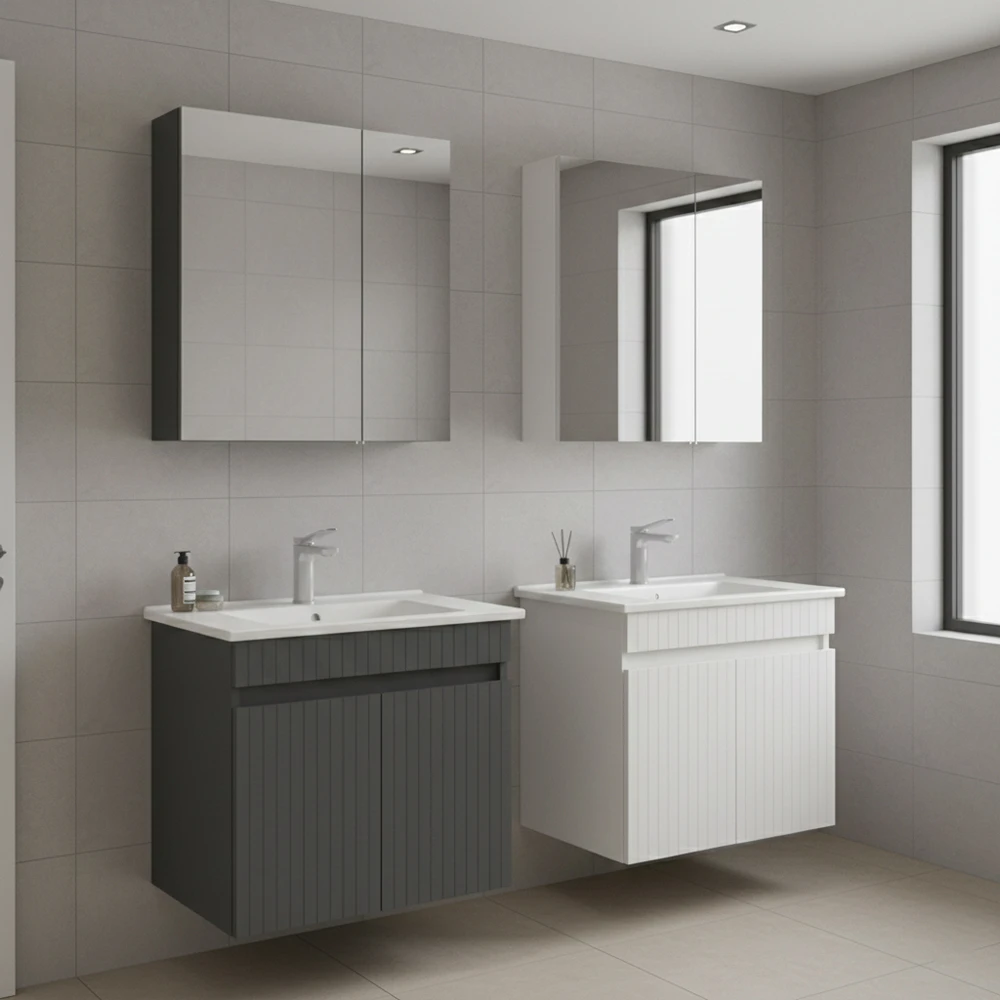 Orka Tivoli 65 Cm Mat Beyaz Banyo Dolabı Takımı 2