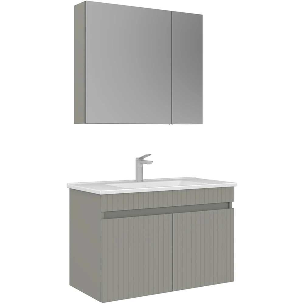 Orka Tivoli 85 Cm Mat Kaşmir Banyo Dolabı Takımı